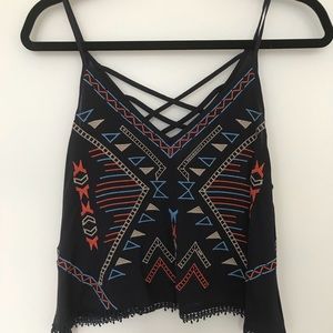 Embroidered Crop Top